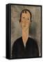 Femme aux boucles d'oreilles-Amedeo Modigliani-Framed Stretched Canvas