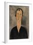 Femme aux boucles d'oreilles-Amedeo Modigliani-Framed Giclee Print