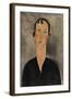 Femme aux boucles d'oreilles-Amedeo Modigliani-Framed Giclee Print