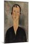 Femme aux boucles d'oreilles-Amedeo Modigliani-Mounted Giclee Print