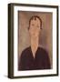 Femme aux boucles d'oreilles-Amedeo Modigliani-Framed Giclee Print
