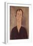 Femme aux boucles d'oreilles-Amedeo Modigliani-Framed Giclee Print