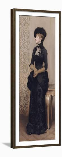 Femme aux gants dite la parisienne-Charles Giron-Framed Giclee Print