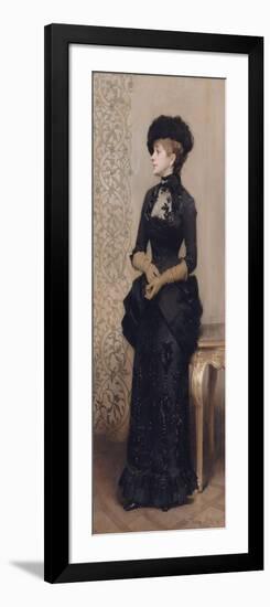 Femme aux gants dite la parisienne-Charles Giron-Framed Giclee Print