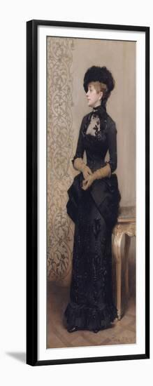 Femme aux gants dite la parisienne-Charles Giron-Framed Giclee Print