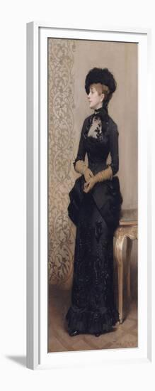 Femme aux gants dite la parisienne-Charles Giron-Framed Giclee Print