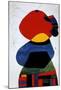 Femme aux Trois Cheveux-Joan Miro-Mounted Art Print