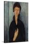 Femme aux yeux bleus-Amedeo Modigliani-Stretched Canvas