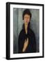 Femme aux yeux bleus-Amedeo Modigliani-Framed Giclee Print