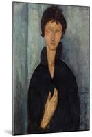Femme aux yeux bleus-Amedeo Modigliani-Mounted Giclee Print