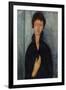 Femme aux yeux bleus-Amedeo Modigliani-Framed Giclee Print