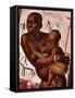 Femme Banda Avec Son Enfant, from Dessins Et Peintures D'afrique, Executes Au Cours De L'expedition-Alexander Yakovlev-Framed Stretched Canvas