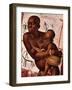 Femme Banda Avec Son Enfant, from Dessins Et Peintures D'afrique, Executes Au Cours De L'expedition-Alexander Yakovlev-Framed Giclee Print