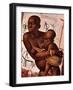 Femme Banda Avec Son Enfant, from Dessins Et Peintures D'afrique, Executes Au Cours De L'expedition-Alexander Yakovlev-Framed Giclee Print