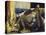 Femme Caressant Un Perroquet-Eugene Delacroix-Stretched Canvas