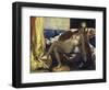 Femme Caressant Un Perroquet-Eugene Delacroix-Framed Giclee Print