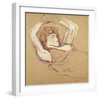 Femme Couchee Sur le Dos-Henri de Toulouse-Lautrec-Framed Giclee Print