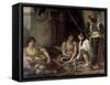 Femme D'Alger Dans Leur Appartement-Eugene Delacroix-Framed Stretched Canvas