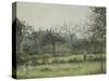 Femme dans un verger, matinée d'automne, jardin d'Eragny-Camille Pissarro-Stretched Canvas