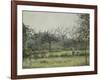 Femme dans un verger, matinée d'automne, jardin d'Eragny-Camille Pissarro-Framed Giclee Print