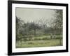 Femme dans un verger, matinée d'automne, jardin d'Eragny-Camille Pissarro-Framed Giclee Print