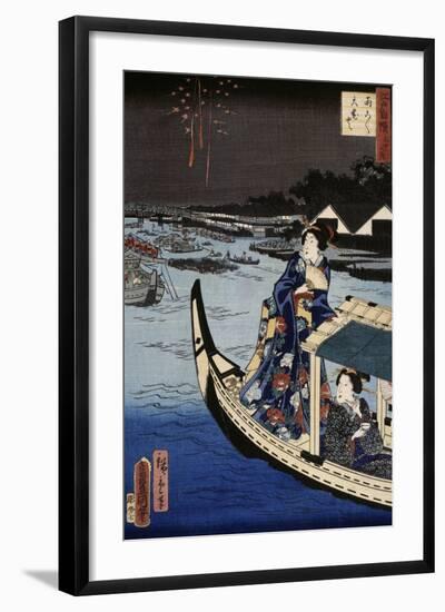 Femme dans une barque durant une fête-Utagawa Toyokuni-Framed Giclee Print