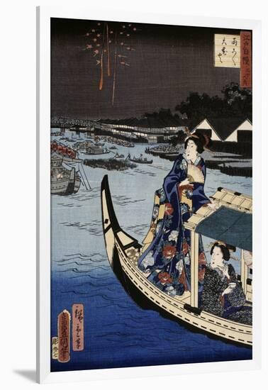 Femme dans une barque durant une fête-Utagawa Toyokuni-Framed Giclee Print