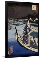 Femme dans une barque durant une fête-Utagawa Toyokuni-Framed Giclee Print