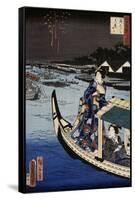 Femme dans une barque durant une fête-Utagawa Toyokuni-Framed Stretched Canvas