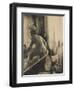 Femme debout dans une baignoire-Edgar Degas-Framed Giclee Print