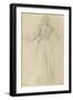 Femme debout, de dos, vêtue d'une longue robe-Edgar Degas-Framed Giclee Print