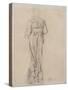 Femme debout, drapée, vue de dos ; étude pour Sémiramis-Edgar Degas-Stretched Canvas
