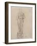 Femme debout, drapée, vue de dos ; étude pour Sémiramis-Edgar Degas-Framed Giclee Print