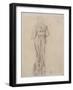 Femme debout, drapée, vue de dos ; étude pour Sémiramis-Edgar Degas-Framed Giclee Print