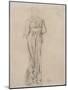 Femme debout, drapée, vue de dos ; étude pour Sémiramis-Edgar Degas-Mounted Giclee Print