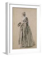 Femme debout-Jean Antoine Watteau-Framed Giclee Print