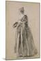 Femme debout-Jean Antoine Watteau-Mounted Giclee Print
