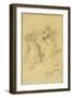 Femme demi-nue,vue de dos se coiffant une glace reflétant son corps-Berthe Morisot-Framed Giclee Print