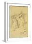 Femme demi-nue,vue de dos se coiffant une glace reflétant son corps-Berthe Morisot-Framed Giclee Print