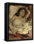Femme demie-nue, couchée : la rose-Pierre-Auguste Renoir-Framed Stretched Canvas