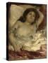 Femme demie-nue, couchée : la rose-Pierre-Auguste Renoir-Stretched Canvas