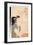 Femme Devergondee Buvant Un Verre De Vin - Serie  A Travers Les Lunettes Moralisatrices Des Parents-Kitagawa Utamaro-Framed Giclee Print