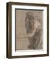 Femme drapée agenouillée, se retournant en ouvrant les bras-Antoine Coypel-Framed Giclee Print
