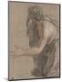Femme drapée agenouillée, se retournant en ouvrant les bras-Antoine Coypel-Mounted Giclee Print