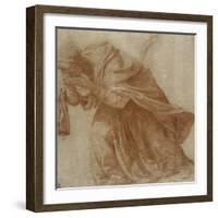 Femme drapée, penchée en avant portant ses mains devant ses yeux-Daniele Da Volterra-Framed Giclee Print