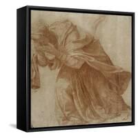 Femme drapée, penchée en avant portant ses mains devant ses yeux-Daniele Da Volterra-Framed Stretched Canvas