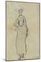 Femme élégante, de dos, portant une robe à carreaux-Vincent van Gogh-Mounted Giclee Print