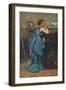'Femme en bleu', 1874, (1939)-Jean-Baptiste-Camille Corot-Framed Giclee Print