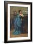 'Femme en bleu', 1874, (1939)-Jean-Baptiste-Camille Corot-Framed Giclee Print