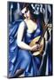 Femme en Bleu Avec Guitare-Tamara de Lempicka-Mounted Premium Giclee Print